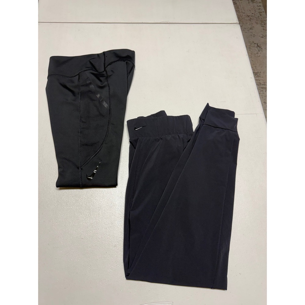 NIKE JOGGERS WOMENS BUNDLE LOT OF TWO BLACK COLOR SIZE XS
